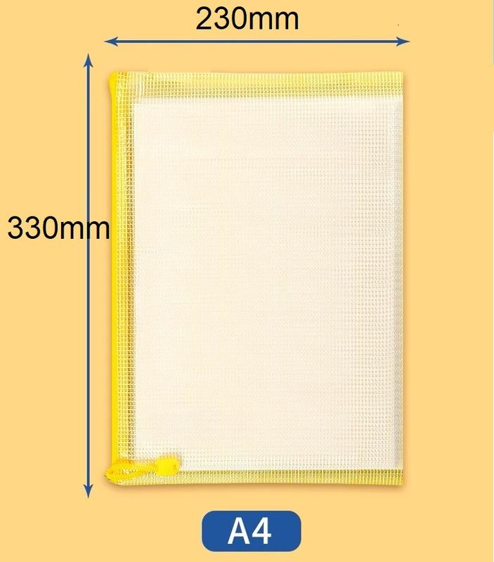 UK Seller 5/10 pcs Colorful A4 Plastic Document Wallets Zip Lock Bags stationery  - Large Capacity Home Office School College Waterproof Files Pouch 5