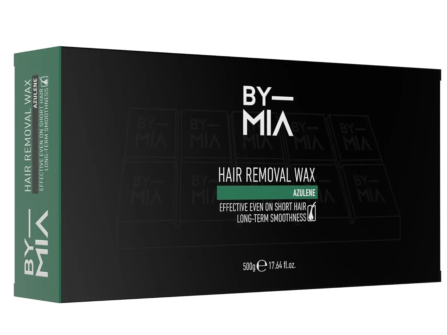 BY MIA Hair Removal Hot Wax Azulene 500 gr | Full Body, Face, Nose, Bikini Areas | Weakens Hair Roots | Delays Regrowth | Long Lasting Smoothness Body Care Gentle Comfort Cosmetic
