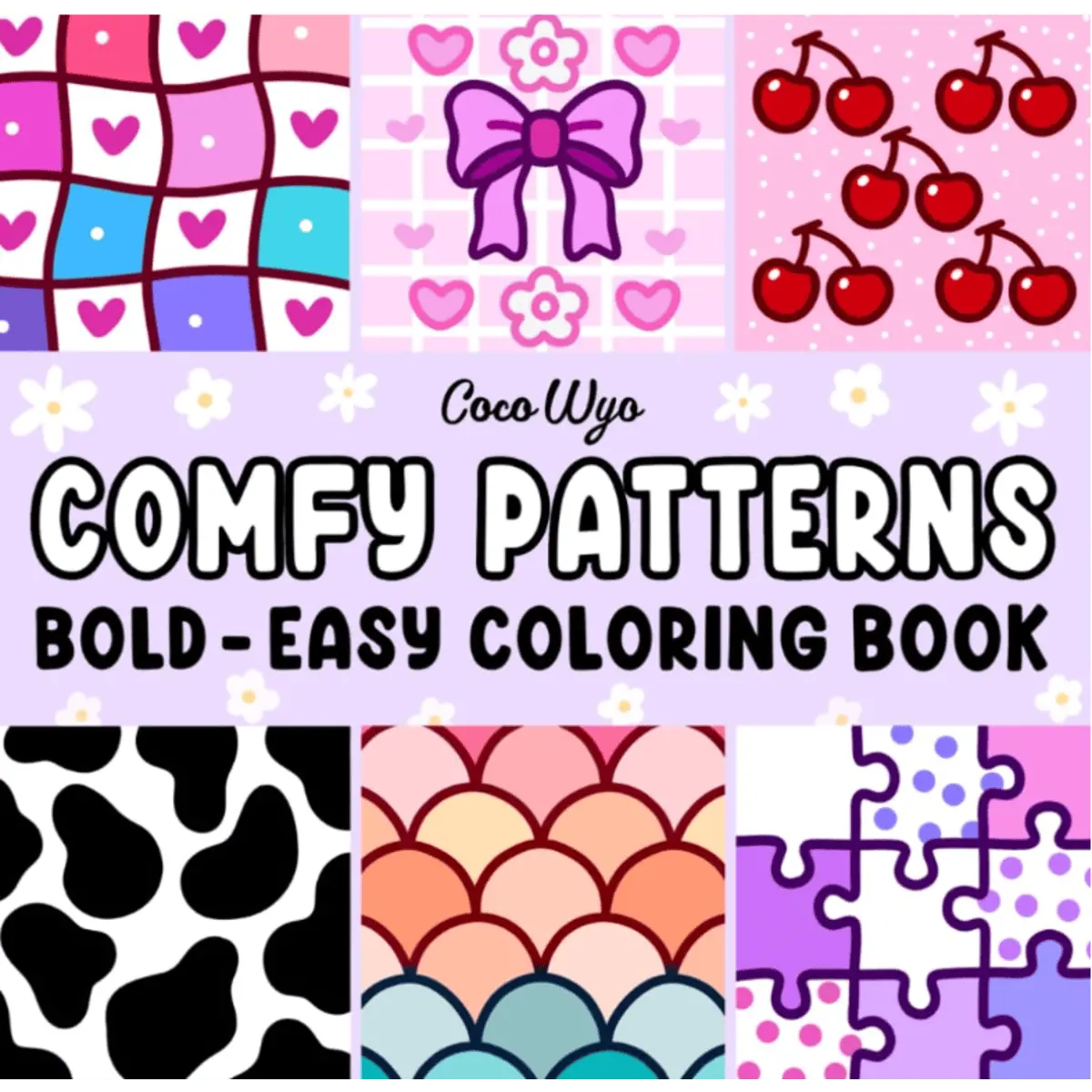 Comfy Patterns: Coloring Book for Adults and Kids, Bold and Easy, Simple and Big Designs for Relaxation Featuring Lovely Cozy Pattern and Mandala (Bold & Easy Coloring)