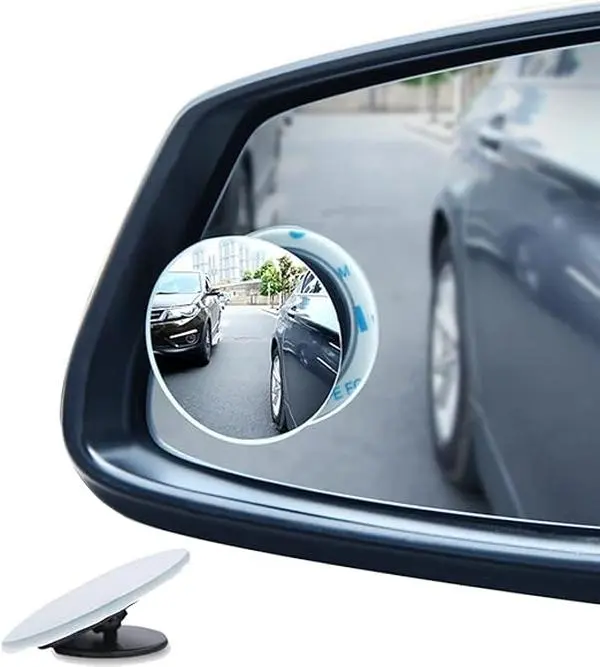 [ ELLOGEAR Blind Spot Mirrors For Cars - BeskooHome Waterproof 360°Rotatable Convex Rear View Mirror For Universal Cars -2 Pack