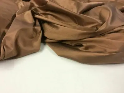 NEW High Class Shot Bronze Stretch Silk Slub Dupion Fabric 4