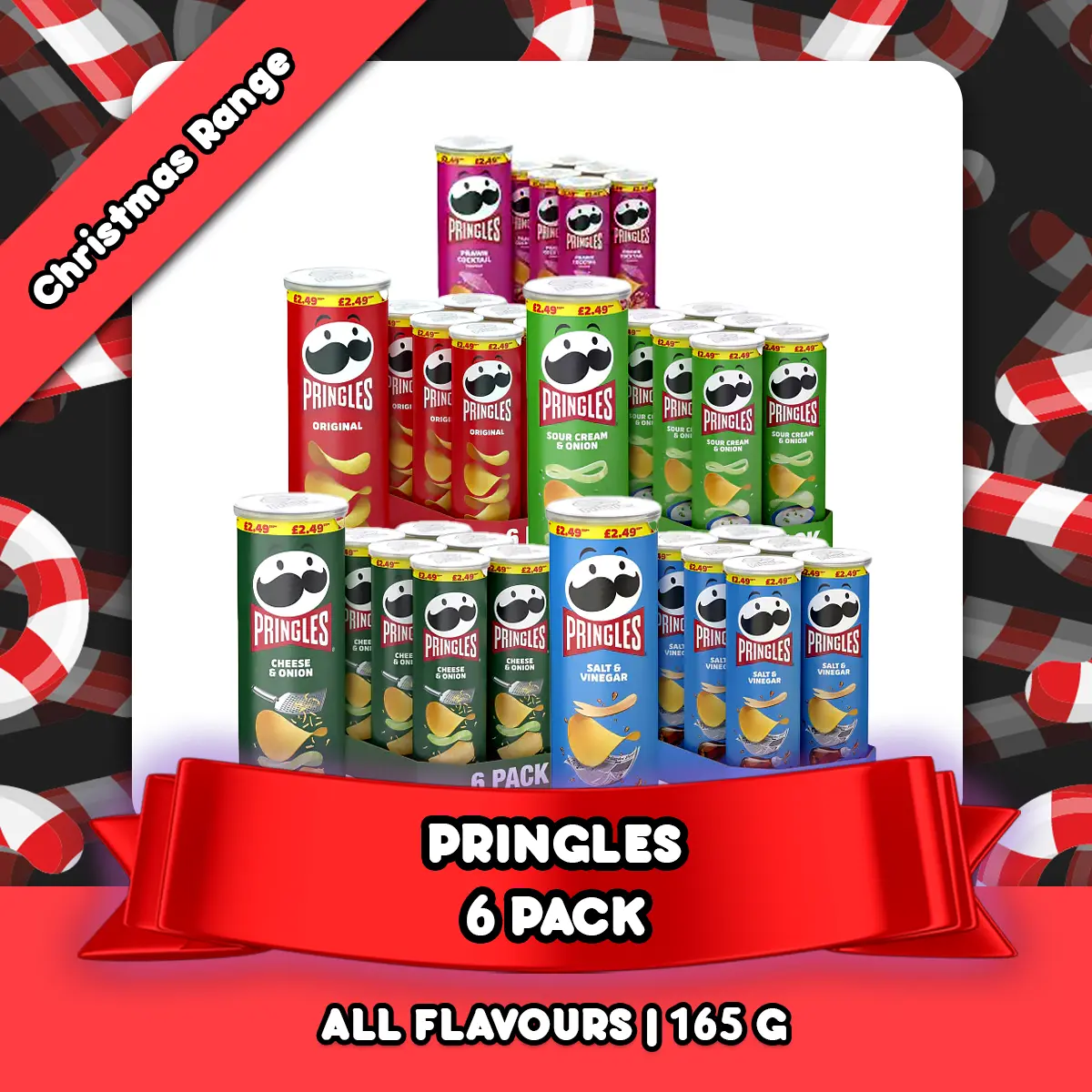 Pringles 6 Pack, 165g, All Flavours