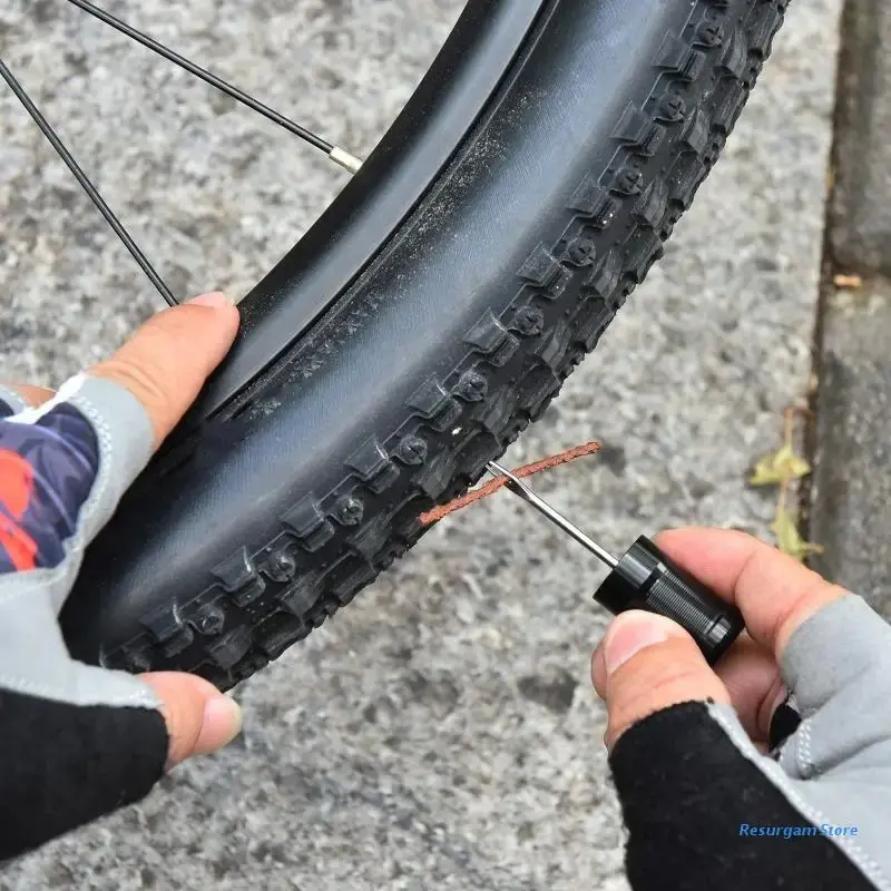 MTB Tubeless Tyre Repair Kit with Plugger Tool and Storage Canister 3