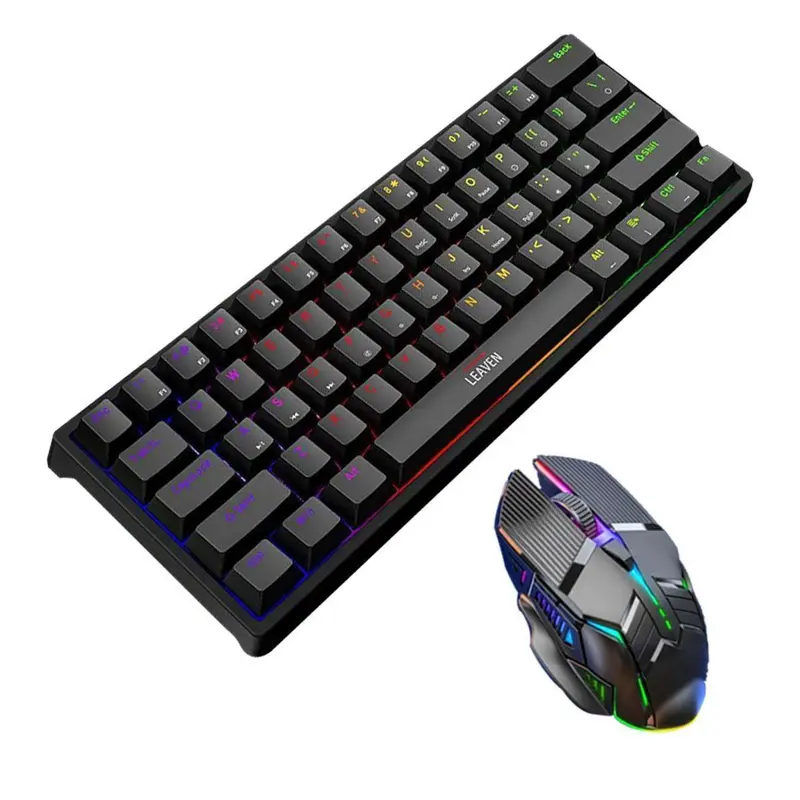 【Free shipping】Mechanical keyboard,Gaming keyboard electronic sports wired mechanical keyboard TYPE-C Hot swap RGB luminous green axis 1