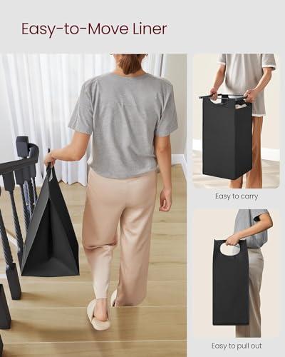 Large Industrial Wooden/Metal Laundry Hamper Basket Bin Organiser 3 x Removable Bags (30L Each) 2
