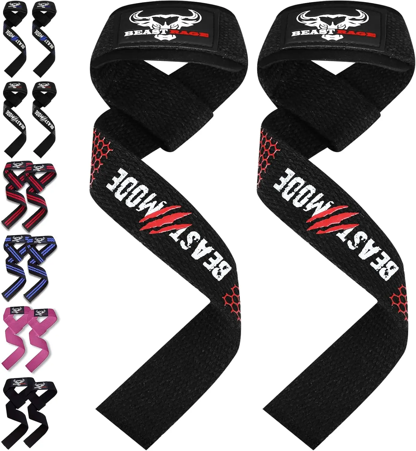 Fitness Weight Lifting Straps, Lifting Straps, lifting straps gym - Superior Strength, Premium Silicone Printing, Extra Long Weight Lifting Gym Straps, Comftable Woven Label, Long Lasting