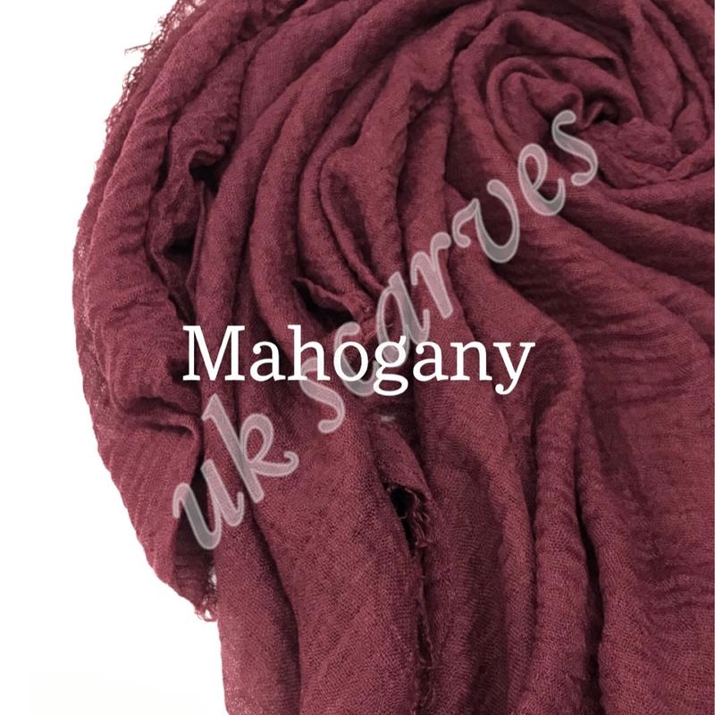 CRIMP CRINKLE HIJABS Scarf Ladies Plain Maxi Headscarf Crimp Scarves Shawl Ruffle 1