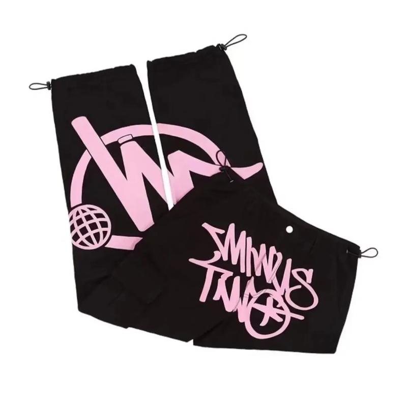 Product Introduction of 2024 High Street Hip Hop Print Planet Pants Niche Fashion Overalls Loose Straight Leg Casual Pants Menswear 4