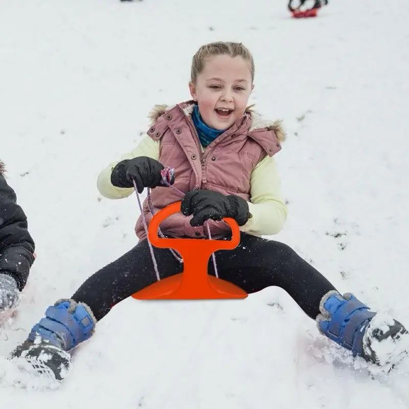 2 Pcs Snow Sled Board, Snow Sled Board with Handle Kids Heavy Duty 5