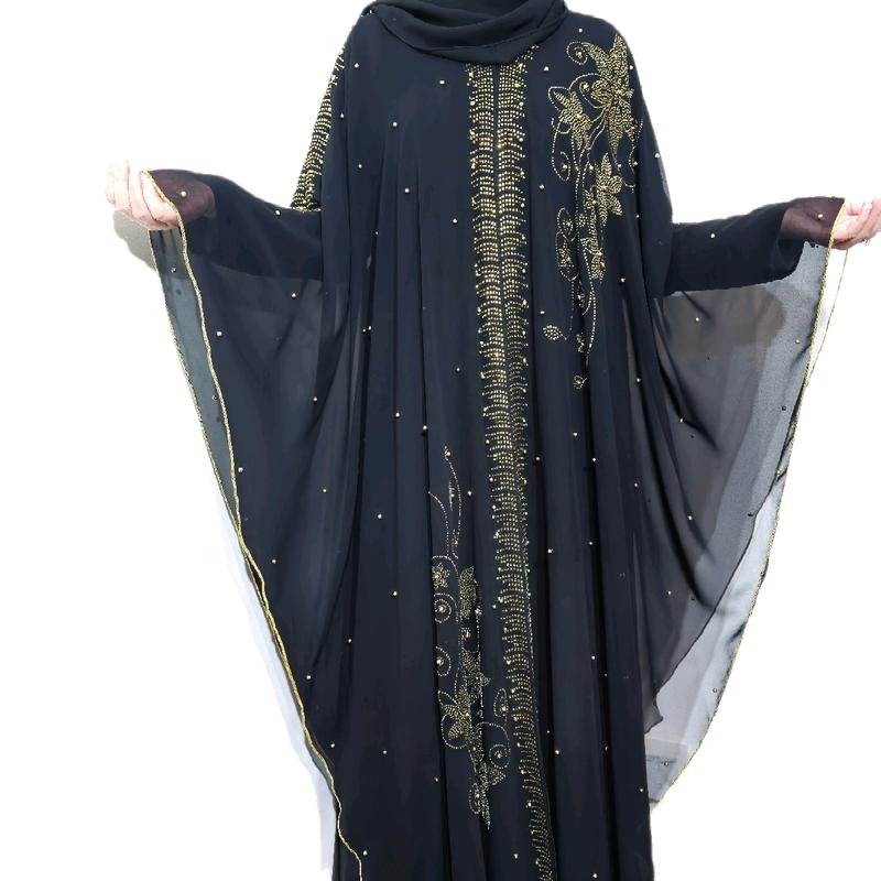 Royal Abaya - Cape Style - Black & Gold - 3 Piece Set 4
