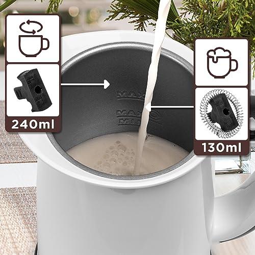 Duronic Milk Frother Electric MF130, Coffee Milk Frothers Steamer, Automatic Hot and Cold Foam Maker Hot Chocolate Machine with Milk Heater and Warmer for Cappuccino, Lattes, Coffees and Matcha 2