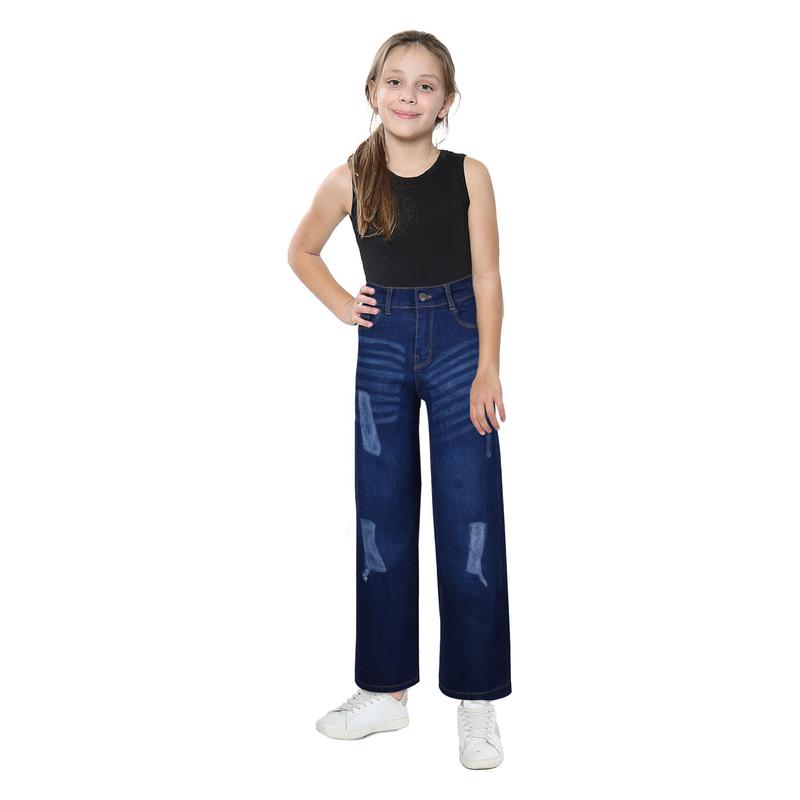 A2Z 4 Kids Girls Palazzo Jeans Wide Leg Stretchy Denim Pants Flared Fashion Jean Trousers Baggy Pants Gift for Children Age 5-14 Years 5