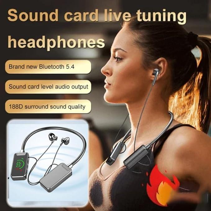 Wireless Sound Card Live Broadcasting Audio,Earphones HOT Bluetooth H7T3 Free Shipping Headphones Waterproof Neckband Noise Cancellation Streaming Charging Headset Electronic Earbud 1