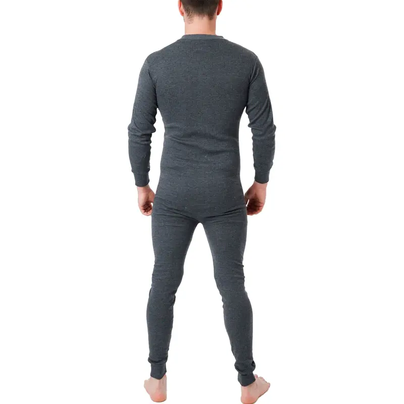 Mens Adults Thermal Underwear Onesie Thermal All In One Overall Body Suit Long Cotton Menswear 7