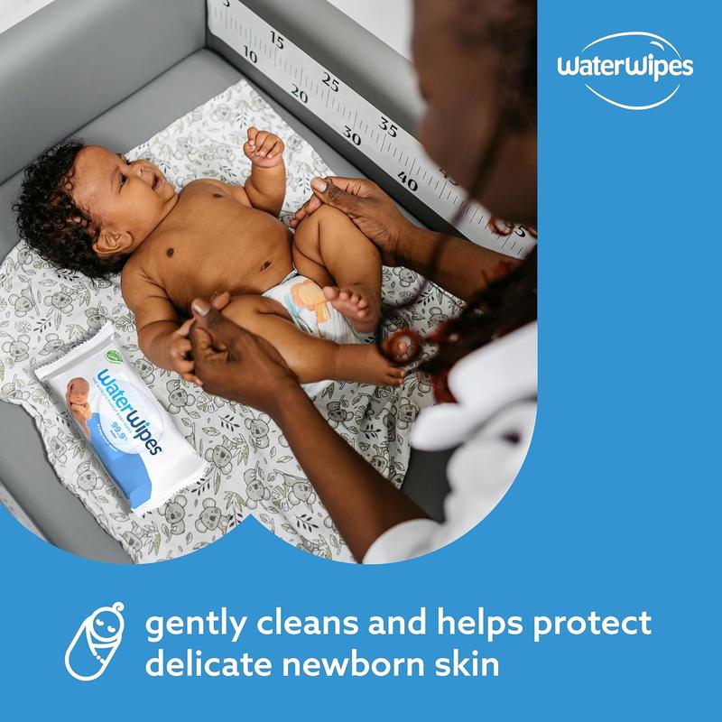 Product Introduction of WaterWipes Plastic-Free Original Baby Wipes, 360 Count (6 packs), 99.9% Water Based Wipes, Unscented for Sensitive Skin 7