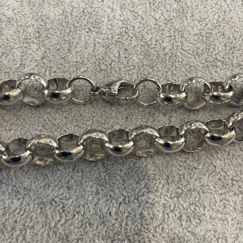 Stainless steel silver plated belcher bracelet 2