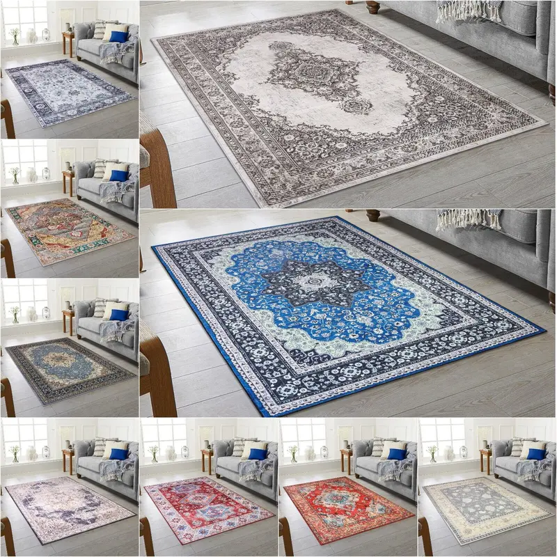 Extra Large Traditional Rugs Non Slip Hallway Runner Bedroom Living Room Carpet machine washable 0
