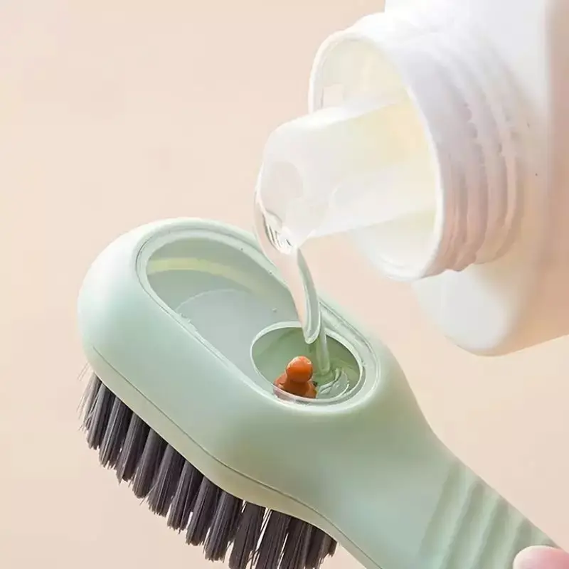 1-2pcs Laundry Soap Dispenser Scrubbing Brush For Cleaning Shoe Cleaning Brush 2