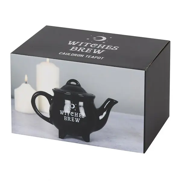 Witches Brew Black Ceramic Tea Pot 4