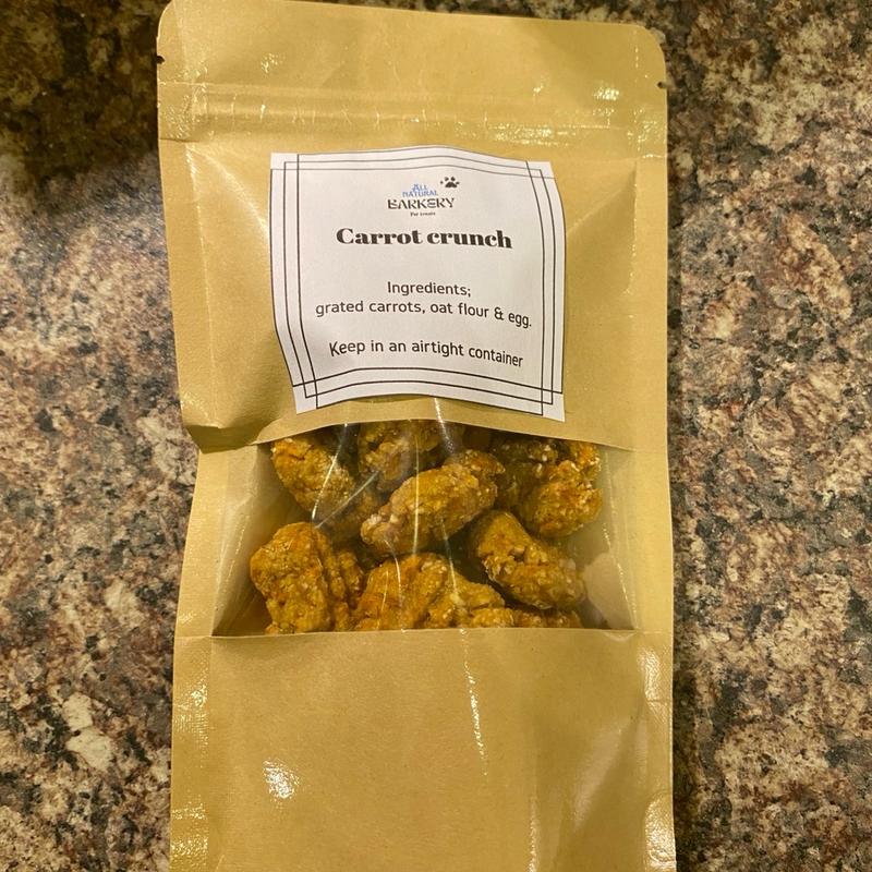 Carrot crunch dog puppy biscuits treats ( heart health ) - 100g 1