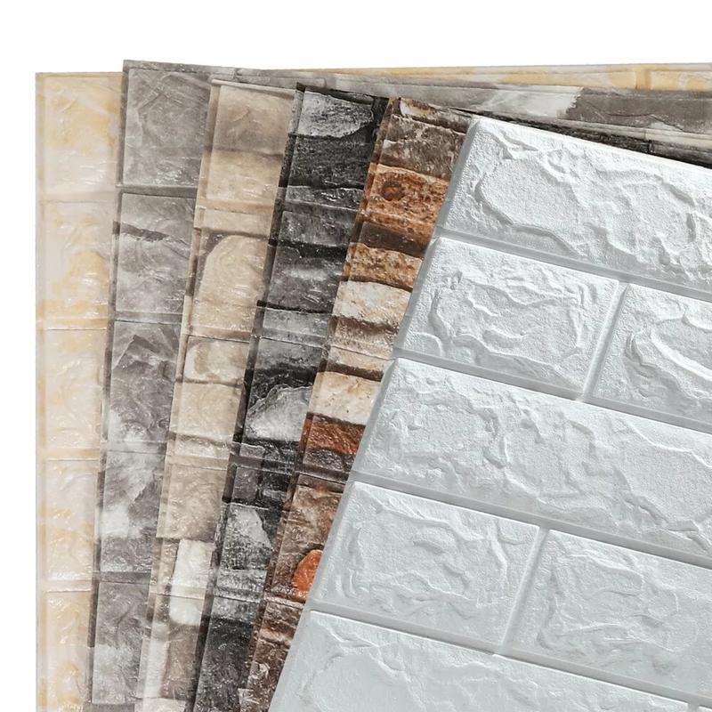Product Introduction of 10/20/30/40pcs 3D Tile Brick Wall Sticker Self-adhesive Waterproof Foam Panel Wallpaper + 0