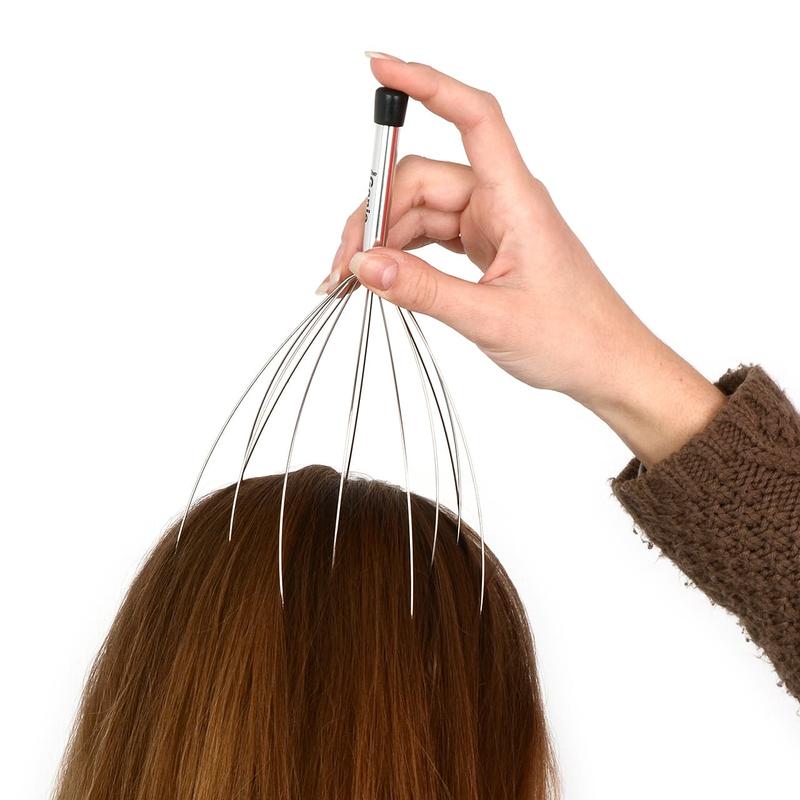 The Genie Metal Scalp Massager Tool Handheld Head Scratchers for Head Neck Scalp Stress Relief Release Relax Relieve Head Pressure Stainless Steel Body Care Lightweight 1
