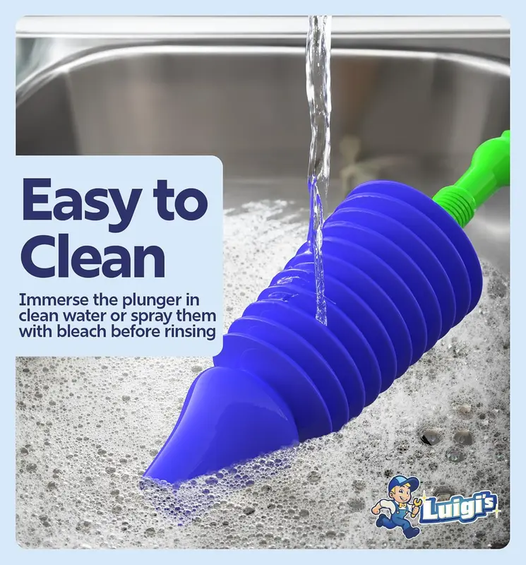 The World's Best Toilet Plunger | The Big, Blue & Green Unblocking Machine | Heavy Duty Unblocker with Unique Bellows Design | Clears & Unblocks All Toilets Rubber Pump Blue&Green 6