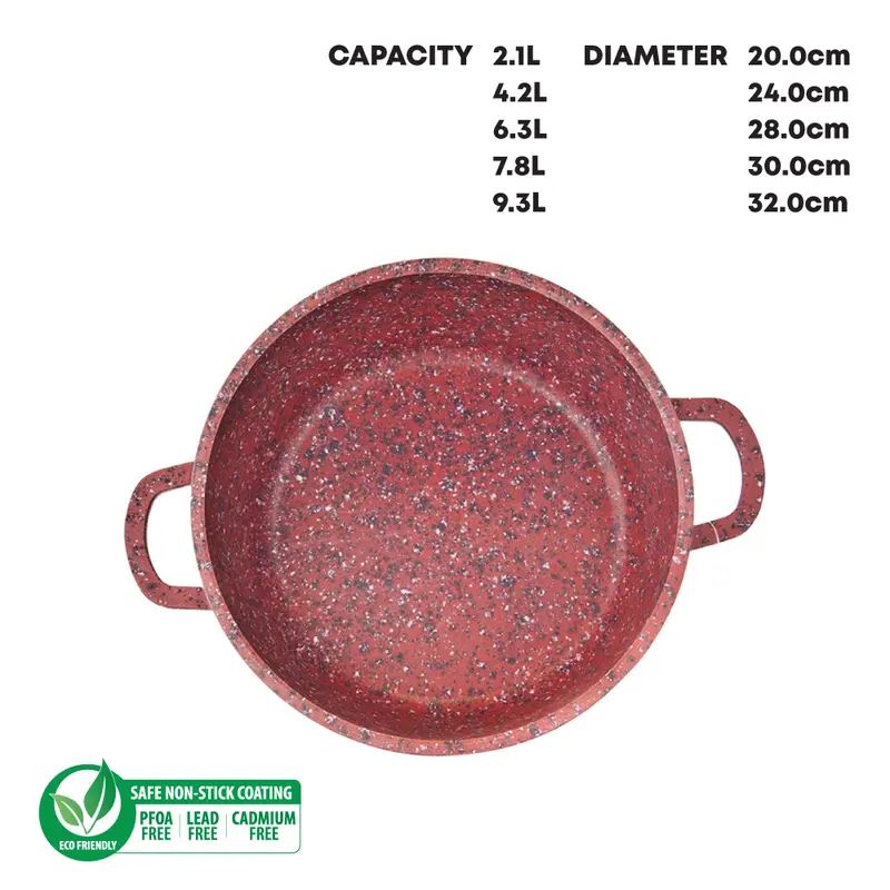 SQ Professional Nessa Granum Die-Cast Stockpot Set 5pc Cookware Durable, High quality material 2