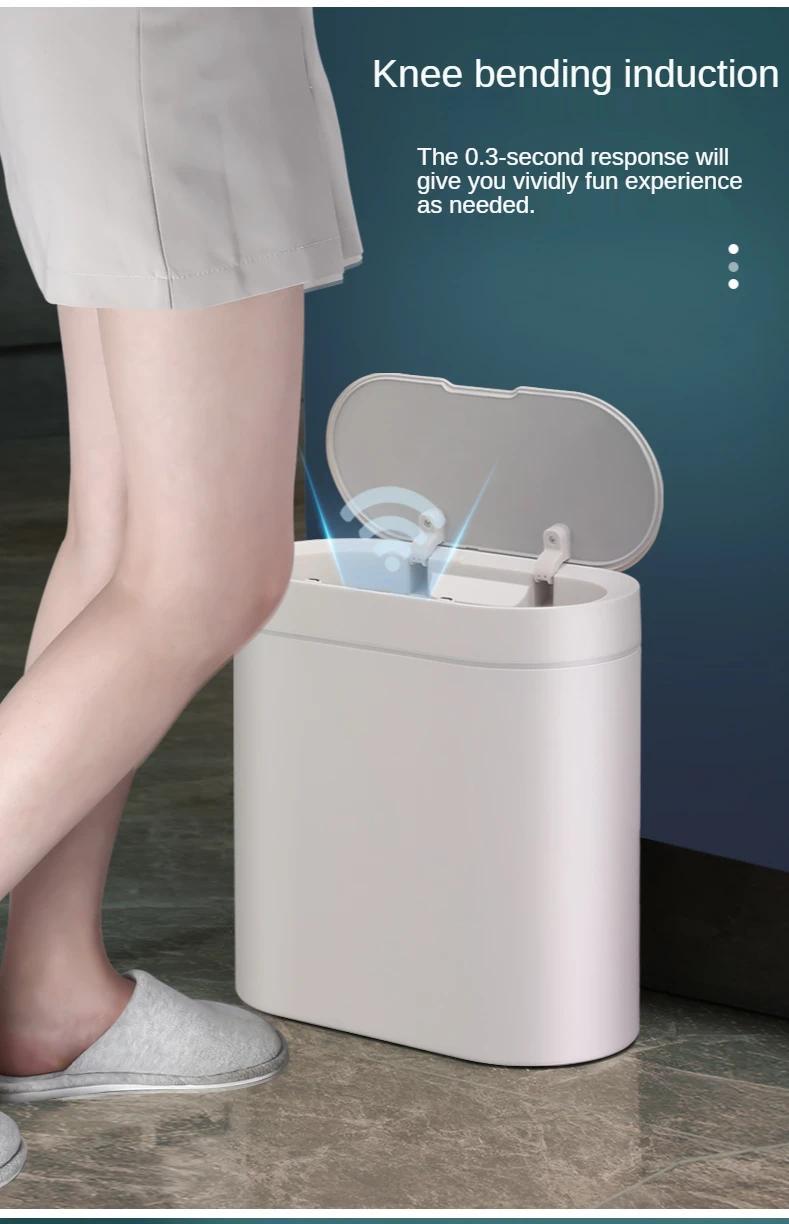 Product Introduction of 7L Trash Can Smart Sensor Trash Can Automatic Household Electronic Kitchen Trash Bin Toilet Waterproof Narrow Seam Sensor Bin 26