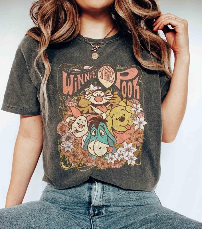Retro Winne The Pooh and Friends Shirt, Winnie Pooh Shirt, Family Trip Shirt 3