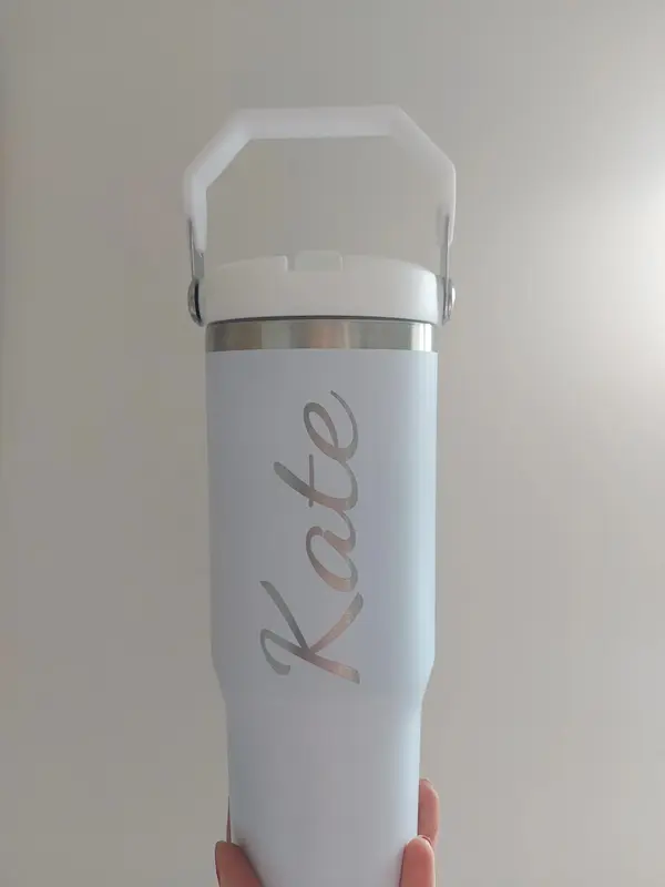 Personalised Engraved large 30oz insulated tumbler with lid handle, cold drinks, Birthday Gift for all, 850ml water bottle Back to school leakproof, Portable Flasks Drinkware 3