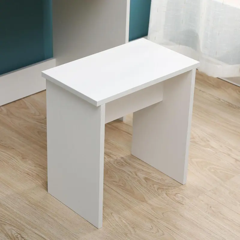 Hampton & Stewart Modern Dressing Table Makeup Desk with Drawer Mirror White Bedroom Vanity Set 3