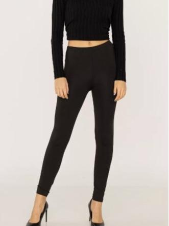 Wide Black Stretchy Viscose Lycra Leggings for Women with Elasticated Waist - S/M to XXL - Womenswear, Casual 3
