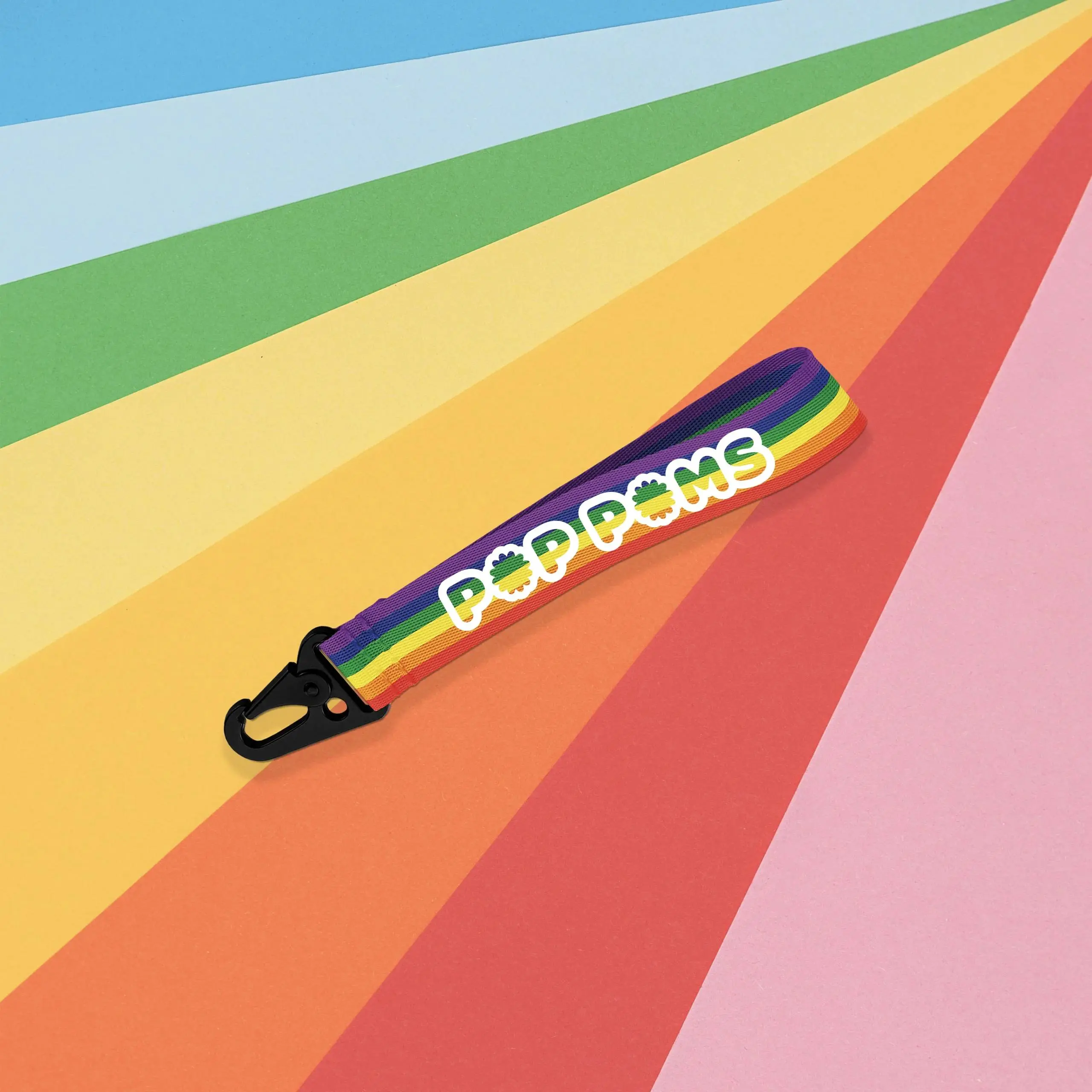 Rainbow Pop Poms Hang Tag