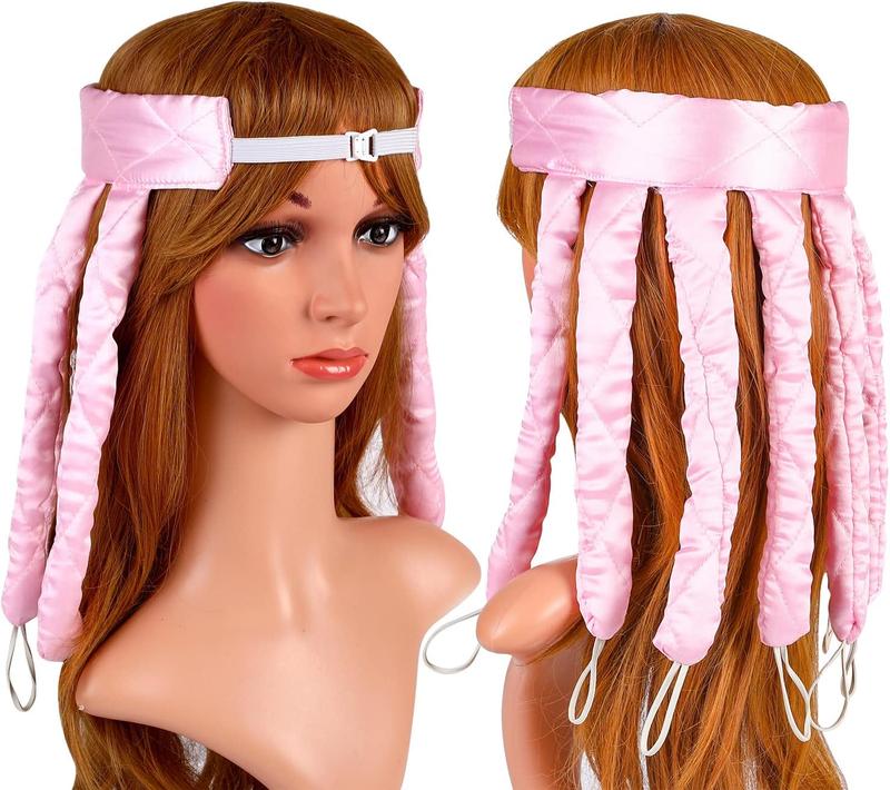 Heatless Curling Rod - Soft No Heat Hair Curlers for Overnight - Hair rollers with satin bag(pink) Haircare 1