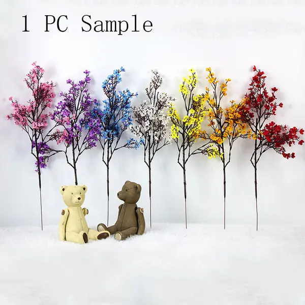 pink cherry blossom plastic branch artificial silk flowers sakura for wedding home store decoration white fake flowers DIY dec 5