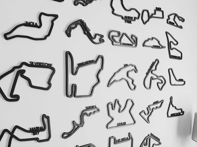 F1 Track Circuit Race Track Collection, 3D Wall Art 2