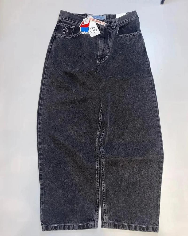Product Introduction of Y2K Baggy Jeans Women Men Big Boy Hip Hop Cartoon Graphic Jeans Harajuku Embroidery New Pants Casual High Waist Wide Leg Trouser 9