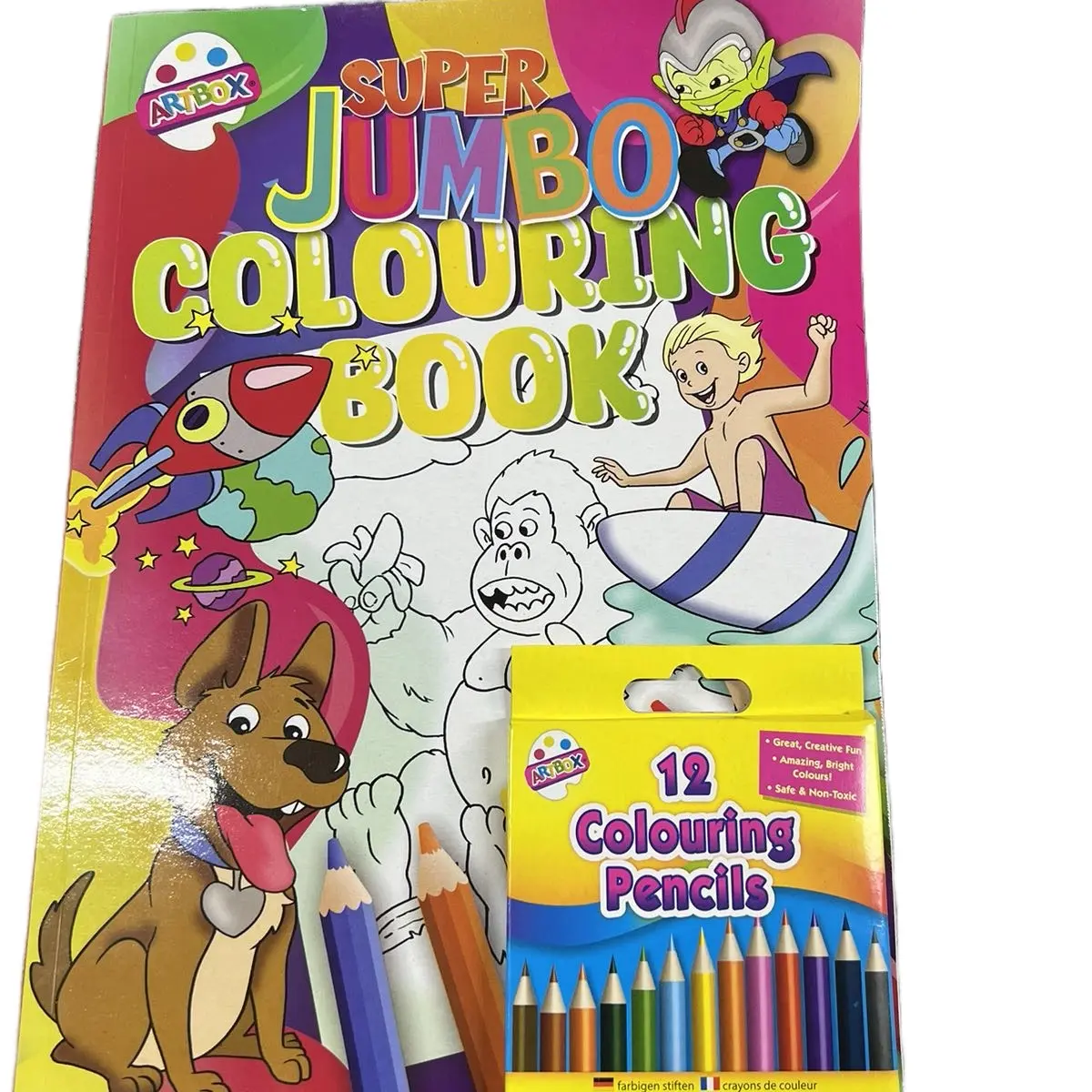 Colouring Book with Pencils - Perfect for Children's Artistic Needs