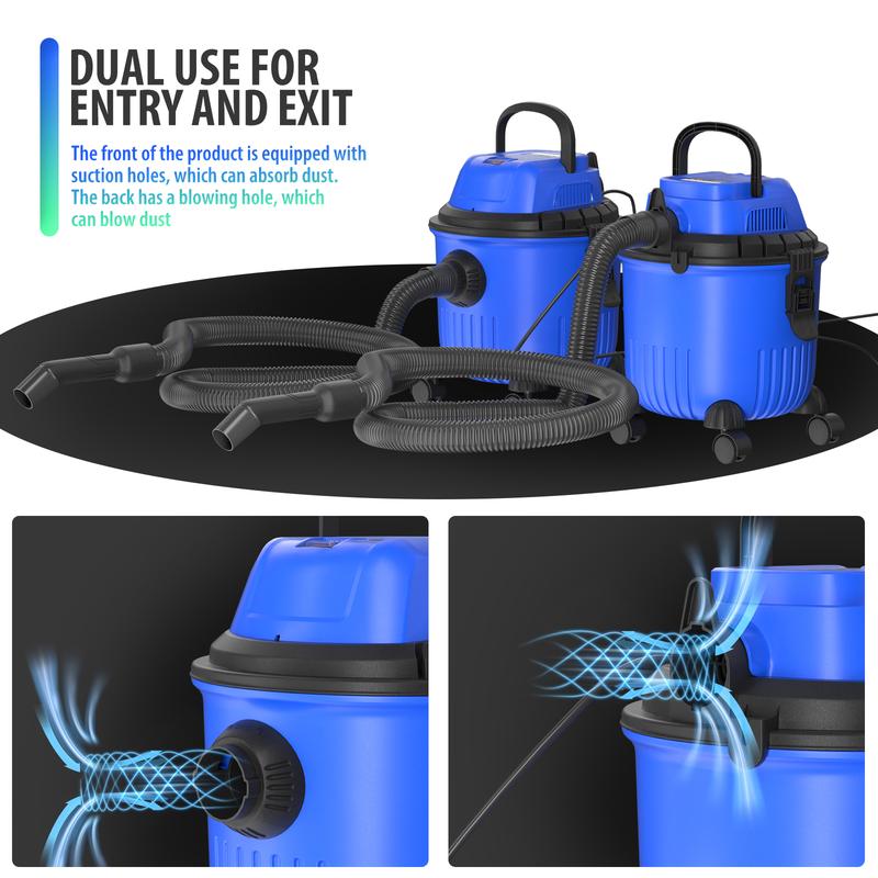 3-in-1 800W Wet & Dry Vacuum Cleaner, 3 Functions (Dry/Wet/Blow), >16kPa Powerful Suction, 15L Capacity, HEPA Filter, with Swivel Wheels for Easy Mobility, Ideal for Carpets, Home, Shops, Office, Cars, Large Areas & Commercial Cleaning! vacuuming 5