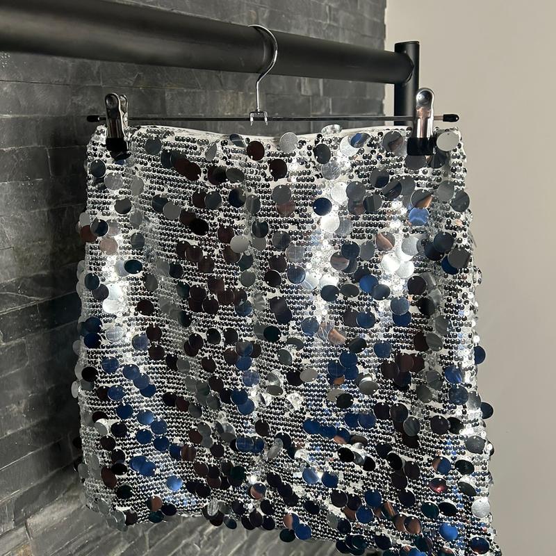 Women's Sequin Mini Skirt - Perfect For Parties And Occasions Womenswear Fashion Outfits Clothing 5