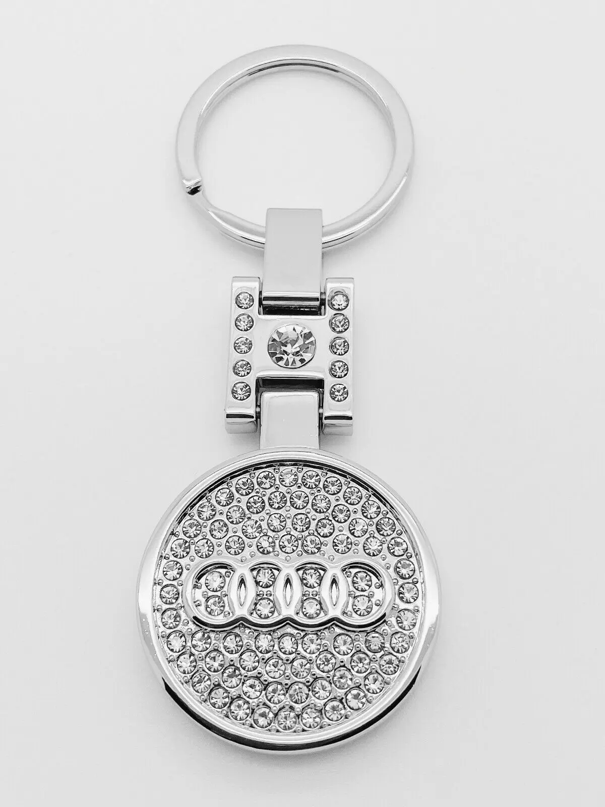 AUDI RHINESTONE KEYRING KEY CHAIN FOB GIFT STAINLESS STEEL A1 A3 A4 A5 A8 Q5 Q7