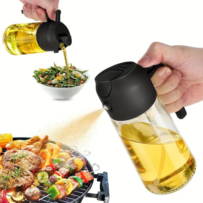 Kitchen Gadgets for 2024 470ml Oil Sprayer Bottle, A Sprayer Automatic Opening & Closing Oil Sprayer Bottle, Kitchen Accessories Oil Dispensers, Cooking Oil Sprayer Bottle for Bbq, Kitchen Utensils & Gadgets,Back To School Supplies Plastic 1