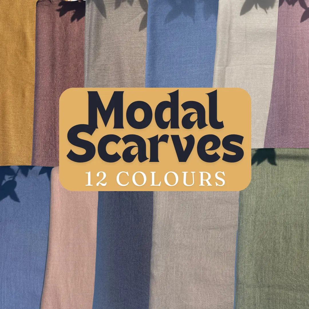 Trending Premium Modal Scarves, Breathable & Soft, 180cm x 100cm, 12 Elegant Colours