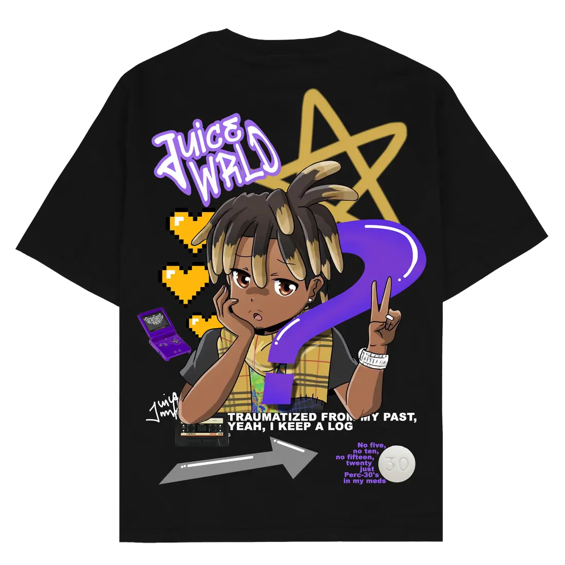 Juice WRLD 999 Men's Oversized T-Shirt, Short Sleeve