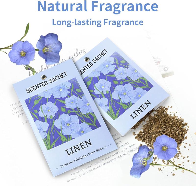 Scented Sachet Bags, Wardrobe Sachets, Hanging Sachets Aromatherapy Fresh Linen Fragrance, for Closet, Room, Drawers, Car Gift Hanger Perfume Freshener 1