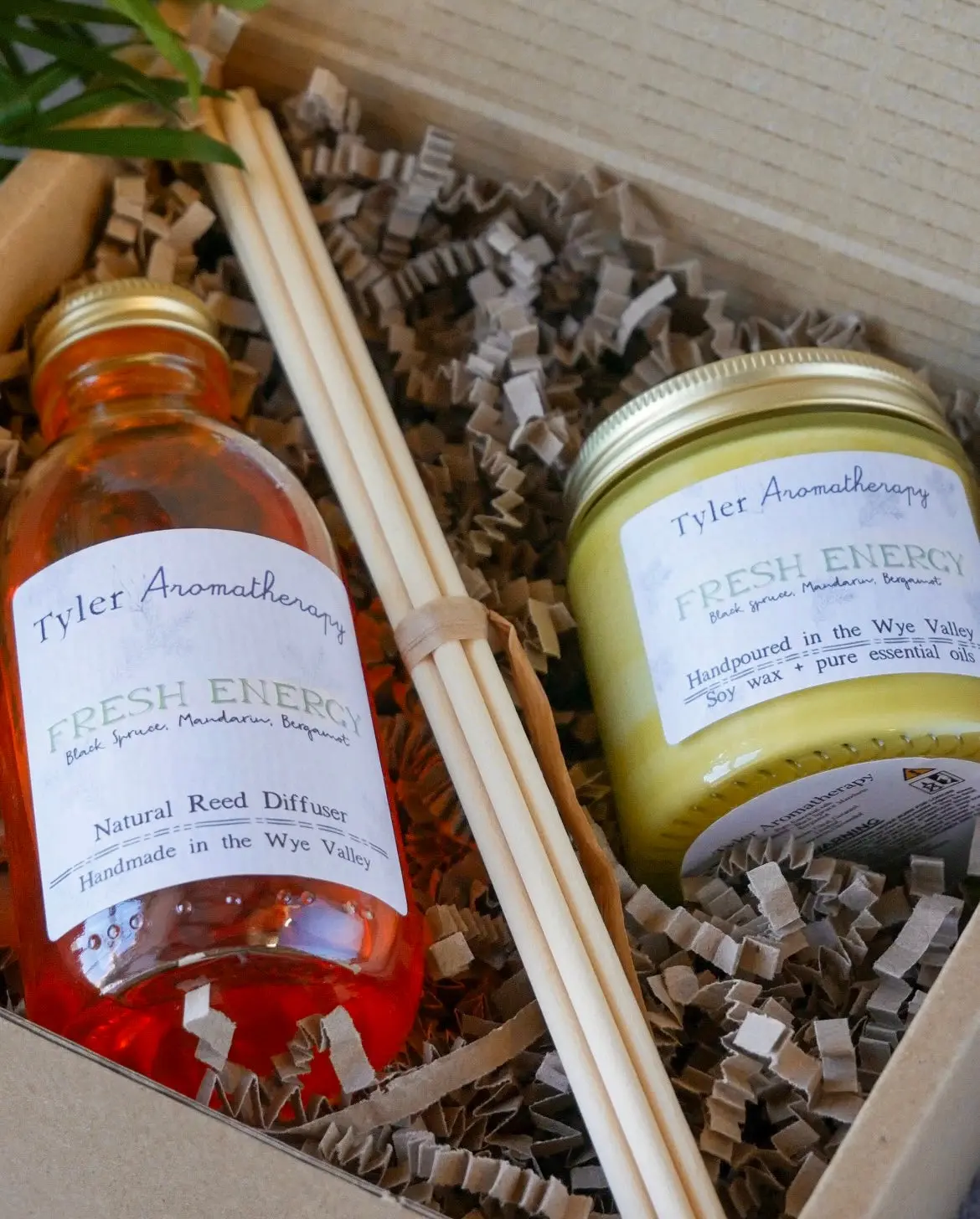 Fresh Energy mood candle and diffuser set