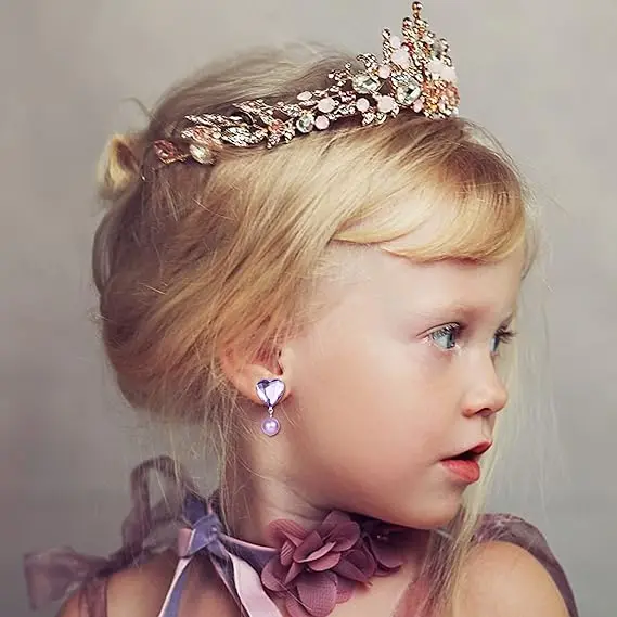 20-30 Pairs Kids Clip On Earrings for Girls Toddler No Pierced Princess Play Earrings Dress Up Jewelry Set Cute Bling Mermaid Butterfly Rainbow Flower Heart Clips Birthday Christmas Gifts 2