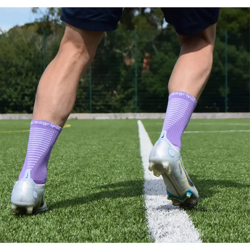 Purple grip socks 1