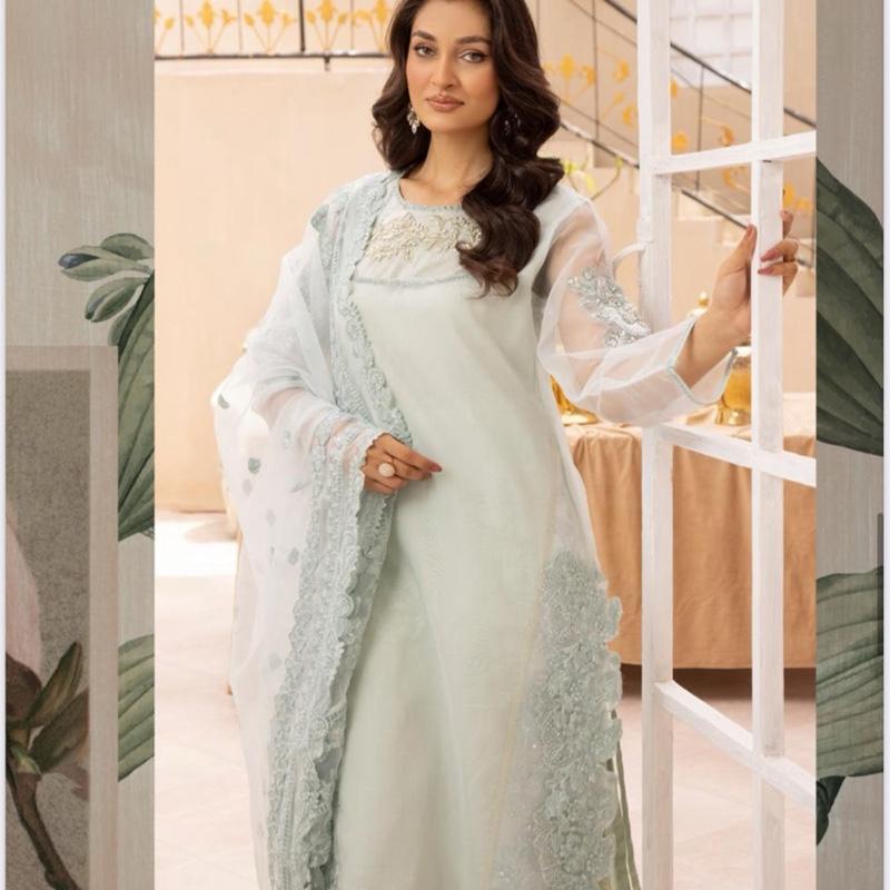 NAKHRA 6.0 mint Eid collection 2025 embroidery and stone work 4
